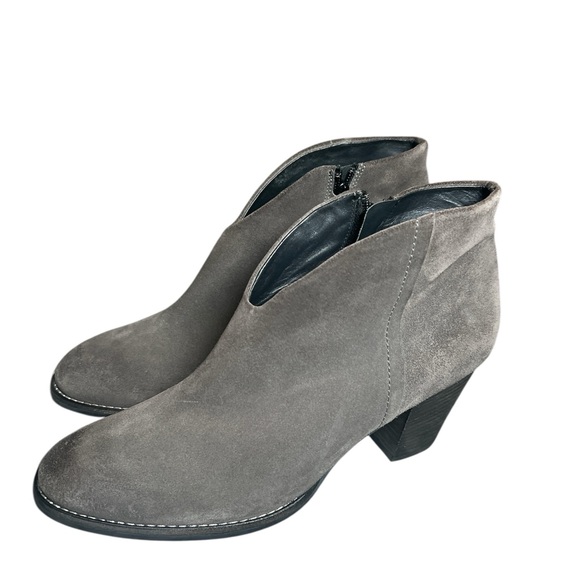 Paul Green Charcoal Suede Ankle Booties - Picture 3 of 11